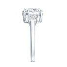 5 Carat Cushion Cut Lab Grown Diamond Journey Ring with IGI Certificate Lab - ( E-VS1 ) - Rosec Jewels