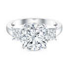5 Carat Cushion Cut Lab Grown Diamond Journey Ring with IGI Certificate Lab - ( E-VS1 ) - Rosec Jewels
