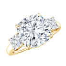 5 Carat Cushion Cut Lab Grown Diamond Journey Ring with IGI Certificate Lab - ( E-VS1 ) - Rosec Jewels