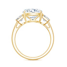 5 Carat Cushion Cut Lab Grown Diamond Journey Ring with IGI Certificate Lab - ( E-VS1 ) - Rosec Jewels