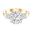 5 Carat Cushion Cut Lab Grown Diamond Journey Ring with IGI Certificate Lab - ( E-VS1 ) - Rosec Jewels