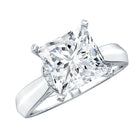 Rosec Jewels-4 Carat Princess Cut Lab Grown Diamond Solitaire Engagement Ring IGI Certified