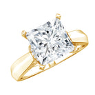 Rosec Jewels-4 Carat Princess Cut Lab Grown Diamond Solitaire Engagement Ring IGI Certified