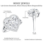 IGI Graded 5 Carat Heart Shape Lab Grown Diamond Cocktail Ring Lab - ( E-VS1 ) - Rosec Jewels