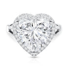 IGI Graded 5 Carat Heart Shape Lab Grown Diamond Cocktail Ring Lab - ( E-VS1 ) - Rosec Jewels