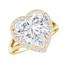 IGI Graded 5 Carat Heart Shape Lab Grown Diamond Cocktail Ring Lab - ( E-VS1 ) - Rosec Jewels
