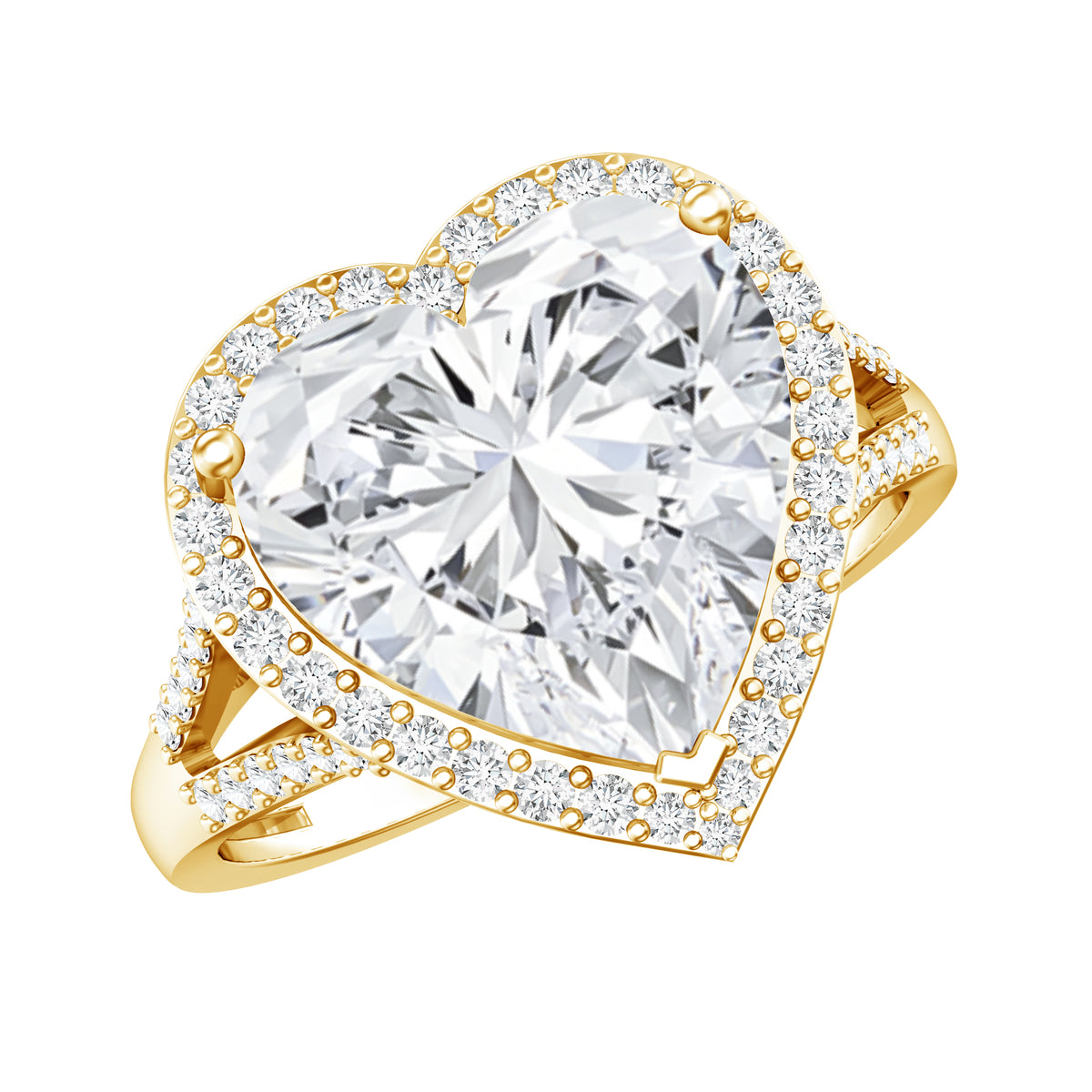 IGI Graded 5 Carat Heart Shape Lab Grown Diamond Cocktail Ring Lab - ( E-VS1 ) - Rosec Jewels