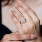 IGI Documented 1 Carat Lab Grown Diamond Statement Ring for Women Lab - ( E-VS1 ) - Rosec Jewels
