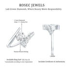 IGI Certified 1 Carat Lab Grown Diamond Bypass Engagement Ring Lab - ( E-VS1 ) - Rosec Jewels