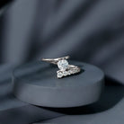 IGI Certified 1 Carat Lab Grown Diamond Bypass Engagement Ring Lab - ( E-VS1 ) - Rosec Jewels