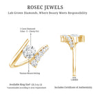IGI Certified 1 Carat Lab Grown Diamond Bypass Engagement Ring Lab - ( E-VS1 ) - Rosec Jewels