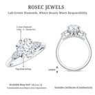 2 Carat Oval Lab Grown Diamond Journey Ring with IGI Certificate Lab - ( E-VS1 ) - Rosec Jewels