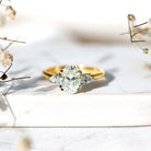 2 Carat Oval Lab Grown Diamond Journey Ring with IGI Certificate Lab - ( E-VS1 ) - Rosec Jewels