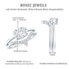 2 Carat IGI Authenticated Lab Grown Diamond Oval Wedding Ring Set Lab - ( E-VS1 ) - Rosec Jewels