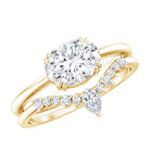 2 Carat IGI Authenticated Lab Grown Diamond Oval Wedding Ring Set Lab - ( E-VS1 ) - Rosec Jewels