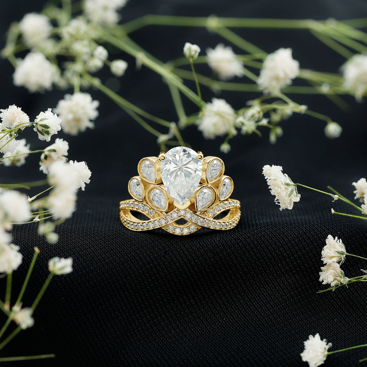 IGI Verified 2 Carat Lab Grown Diamond Cocktail Ring for Women Lab - ( E-VS1 ) - Rosec Jewels