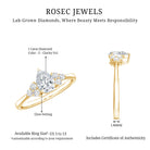 1 Carat Lab Grown Pear Diamond Engagement Ring IGI Certified Lab - ( E-VS1 ) - Rosec Jewels