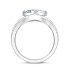 IGI Graded 3 Carat Lab Grown Diamond Princess Cut Engagement Ring with Enhancers Lab - ( E-VS1 ) - Rosec Jewels