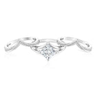 IGI Graded 3 Carat Lab Grown Diamond Princess Cut Engagement Ring with Enhancers Lab - ( E-VS1 ) - Rosec Jewels