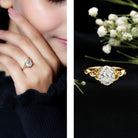 2 Carat Oval Cut Lab Grown Diamond Solitaire Celtic Knot Ring with IGI Certificate Lab - ( E-VS1 ) - Rosec Jewels