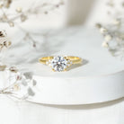 IGI Certified 2 Carat Lab Grown Diamond Round Engagement Ring for Her Lab - ( E-VS1 ) - Rosec Jewels