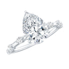 IGI Certified 2 Carat Diamond Pear Shaped Engagement Ring for Women Lab - ( E-VS1 ) - Rosec Jewels