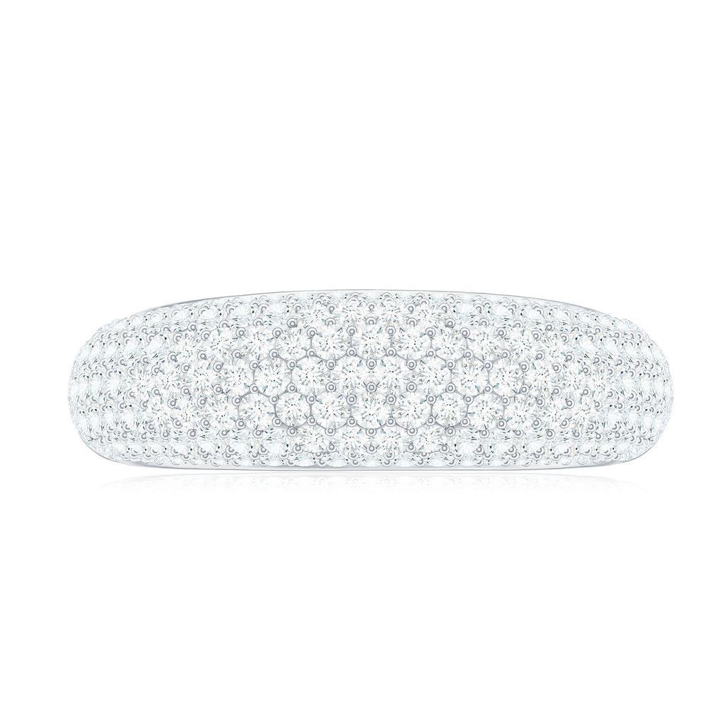 1.75 CT Pave Set Zircon Statement Anniversary Band Ring in Gold Zircon - ( AAAA ) - Quality - Rosec Jewels