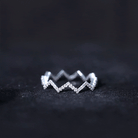 Minimal Natural Diamond Zig Zag Eternity Ring in Gold Diamond - ( HI-SI ) - Color and Clarity - Rosec Jewels