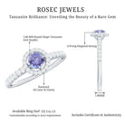Rosec Jewels-Natural Tanzanite and Diamond Promise Ring for Engagement