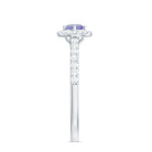 Rosec Jewels-Natural Tanzanite and Diamond Promise Ring for Engagement