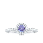 Rosec Jewels-Natural Tanzanite and Diamond Promise Ring for Engagement