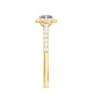Rosec Jewels-Natural Tanzanite and Diamond Promise Ring for Engagement