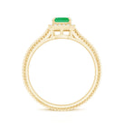 Rosec Jewels-Natural 1.2 Carat Emerald Engagement Ring with Diamond Halo