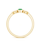 Marquise Cut Natural Emerald Celtic Engagement Ring in Bezel Setting AAA - Rosec Jewels