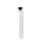 Rosec Jewels-Natural Half Carat Blue Sapphire and Diamond Engagement Ring Set