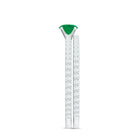 Rosec Jewels-Minimal Emerald Diamond Wedding Engagement Ring Set of 2