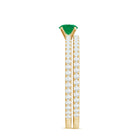 Rosec Jewels-Minimal Emerald Diamond Wedding Engagement Ring Set of 2