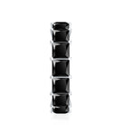 Princess Cut Black Onyx Wedding Band in Shared Prong Setting AAA - Rosec Jewels