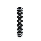 Certified Black Spinel Eternity Band Ring for Women AAA - Rosec Jewels