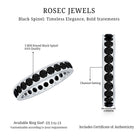 2.75 CT Channel Set Black Spinel Eternity Ring AAA - Rosec Jewels