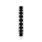2.75 CT Channel Set Black Spinel Eternity Ring AAA - Rosec Jewels