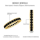 2.75 CT Channel Set Black Spinel Eternity Ring AAA - Rosec Jewels