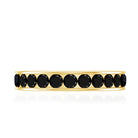 2.75 CT Channel Set Black Spinel Eternity Ring AAA - Rosec Jewels