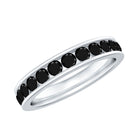 Rosec Jewels-Natural Channel Set Black Spinel Eternity Ring for Anniversary