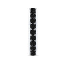 Rosec Jewels-Natural Channel Set Black Spinel Eternity Ring for Anniversary