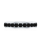 Rosec Jewels-Natural Channel Set Black Spinel Eternity Ring for Anniversary