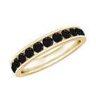Rosec Jewels-Natural Channel Set Black Spinel Eternity Ring for Anniversary