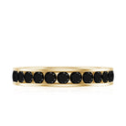 Rosec Jewels-Natural Channel Set Black Spinel Eternity Ring for Anniversary