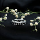 Rosec Jewels-2.25 CT Black Spinel Eternity Band Ring