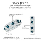 Rosec Jewels-London Blue Topaz Vintage Inspired Eternity Band with Diamond